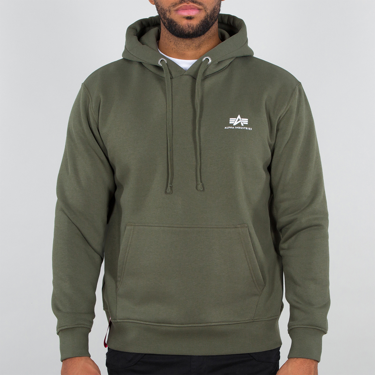 ALIN Felpa Basic Hoody Small Logo Dark Olive - 2 ALIN Felpa Basic Hoody Small Logo Dark Olive - 2