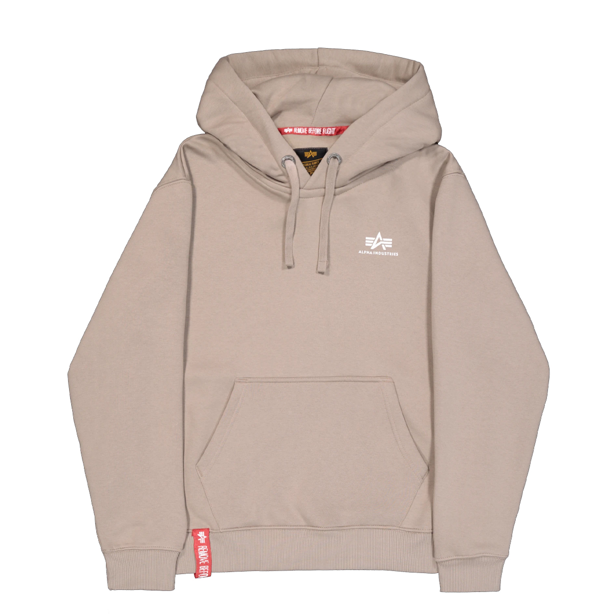 ALIN Felpa Basic Hoody Small Logo Vintage Sand - 1 ALIN Felpa Basic Hoody Small Logo Vintage Sand - 1