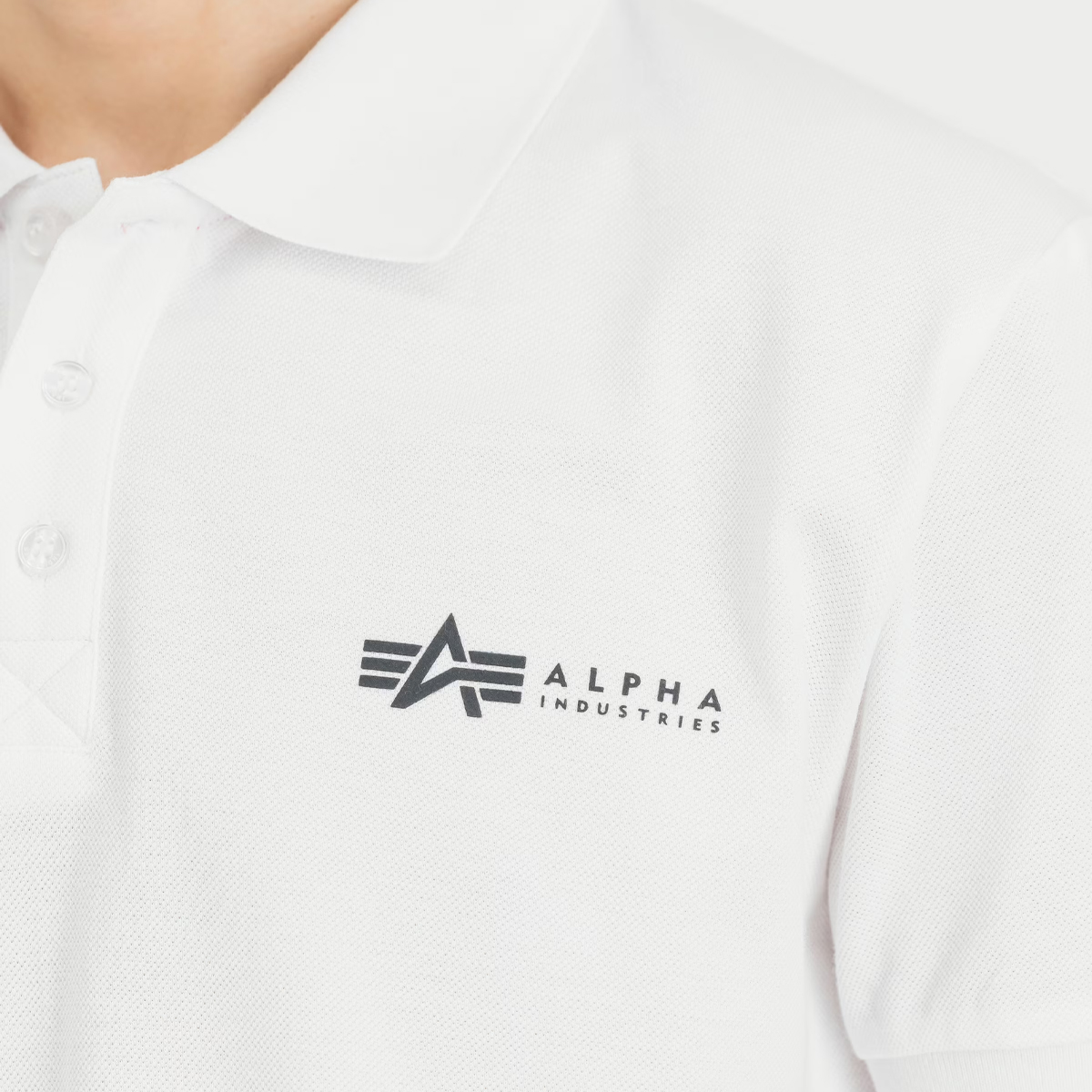 Alpha Industries Basic Small Logo Polo White - 5 Alpha Industries Basic Small Logo Polo White - 5