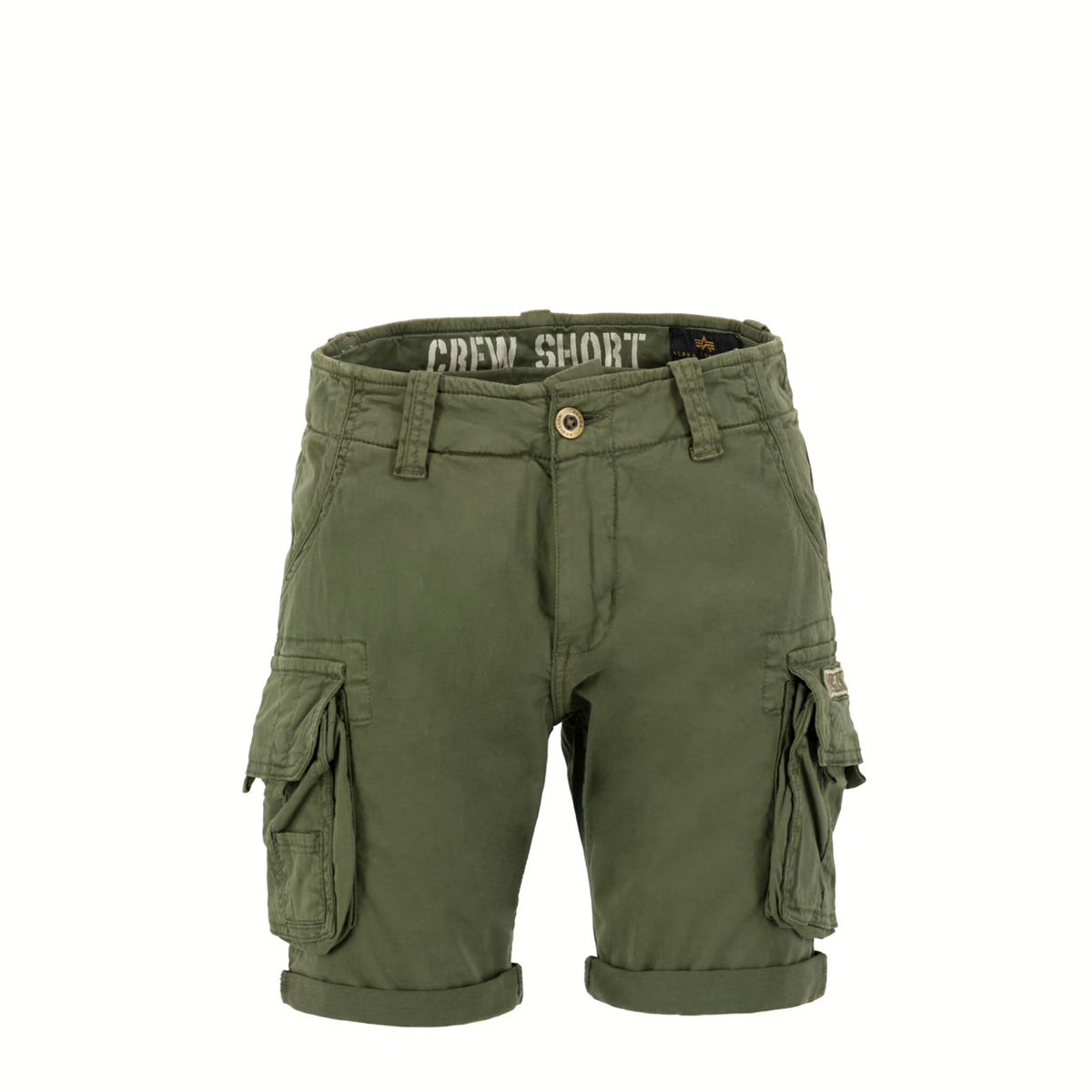 Alpha Industries Pantaloncini Crew Short Dark Olive - 1 Alpha Industries Pantaloncini Crew Short Dark Olive - 1