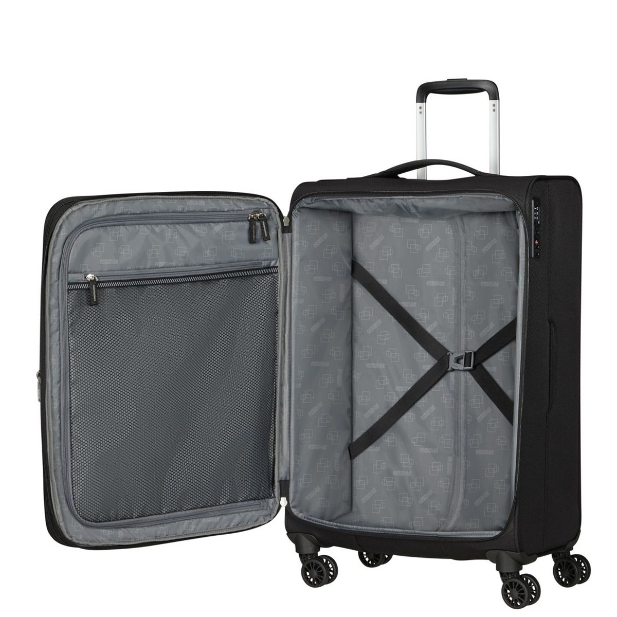 American Tourister Trolley Medio Aerospin Spinner Exp. 69 cm Black - 4 American Tourister Trolley Medio Aerospin Spinner Exp. 69 cm Black - 4
