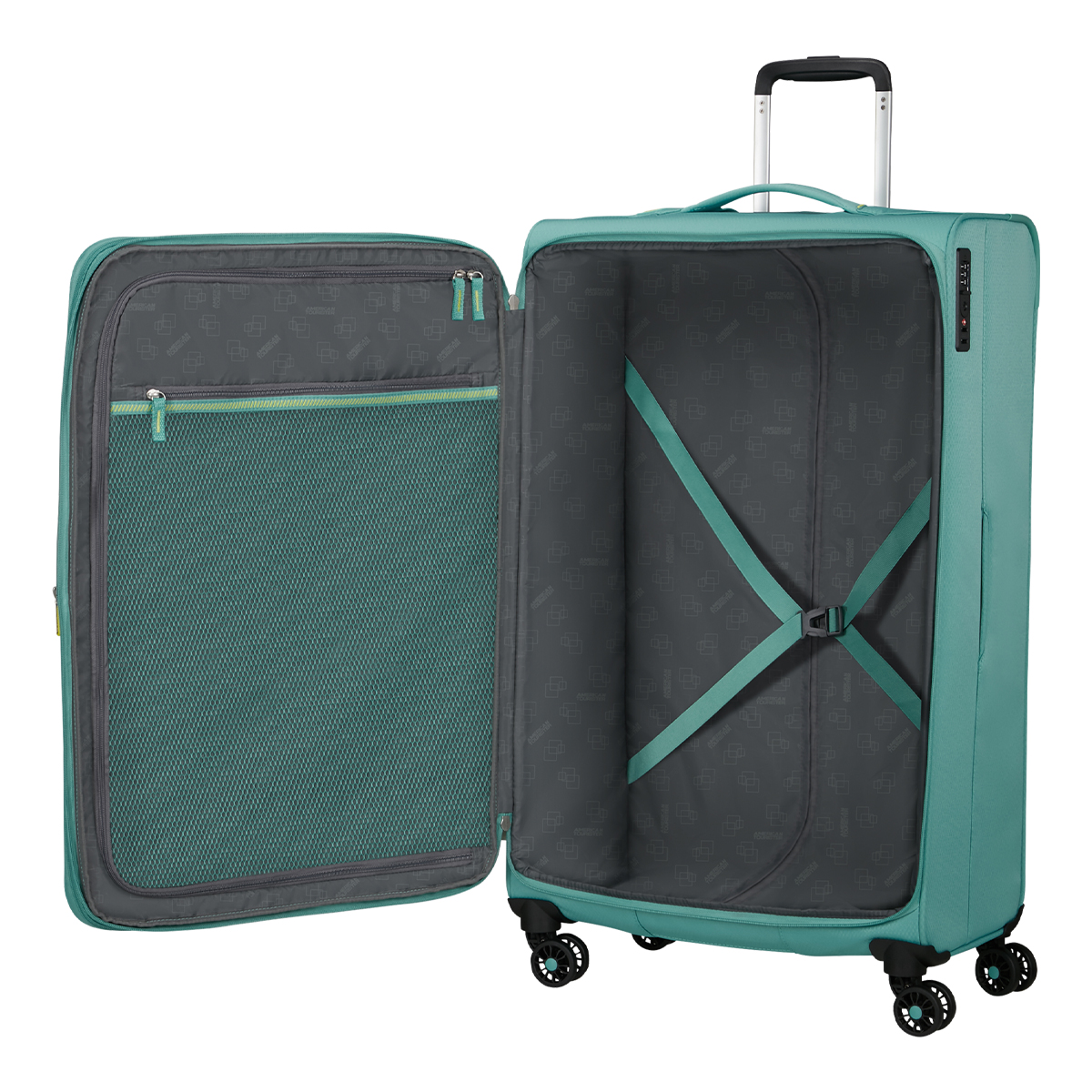 American Tourister Trolley Grande Aerospin Spinner Exp. 80 cm Dusty Turquoise - 3 American Tourister Trolley Grande Aerospin Spinner Exp. 80 cm Dusty Turquoise - 3