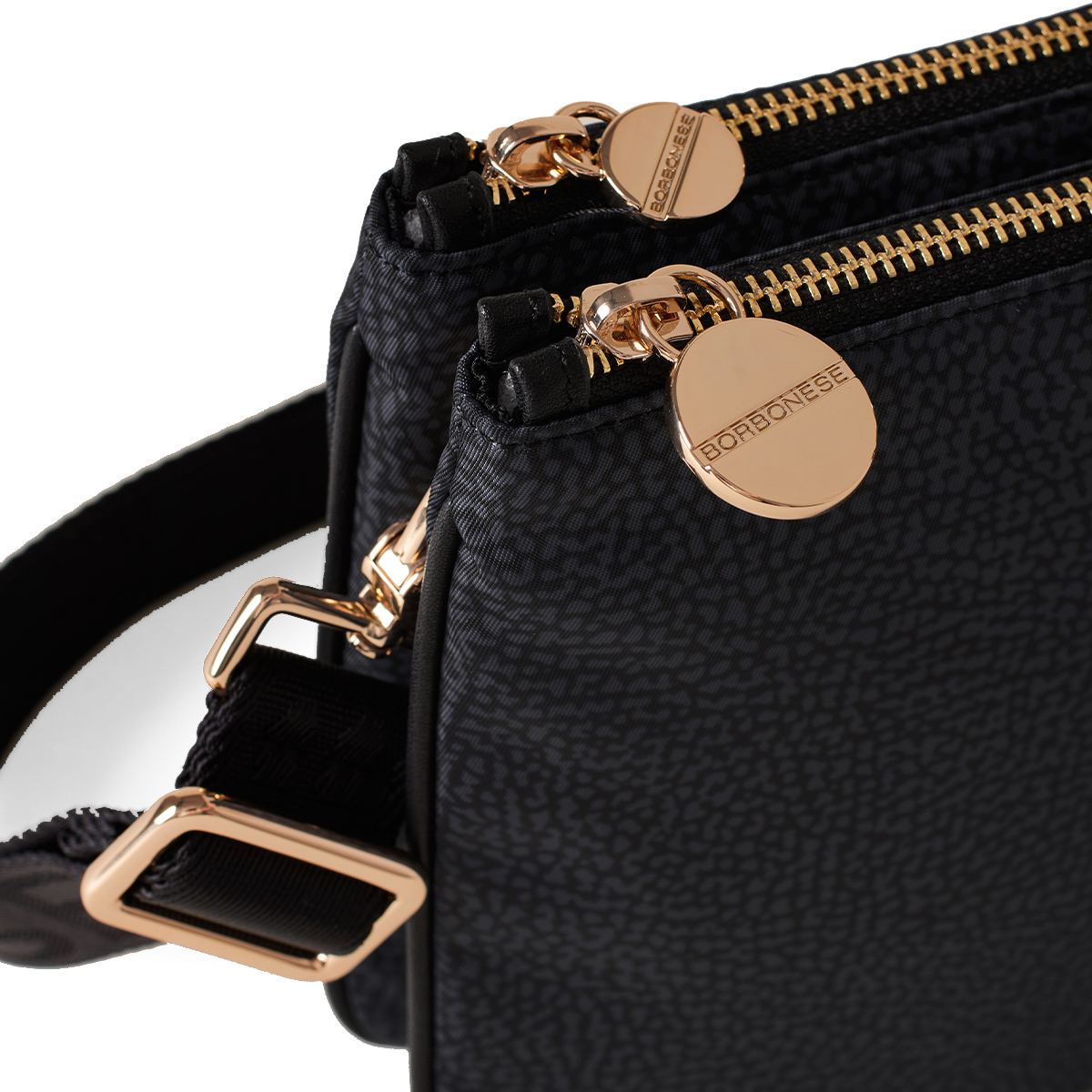 Borbonese Tracollina in Nylon Riciclato Dark Black - 4 Borbonese Tracollina in Nylon Riciclato Dark Black - 4