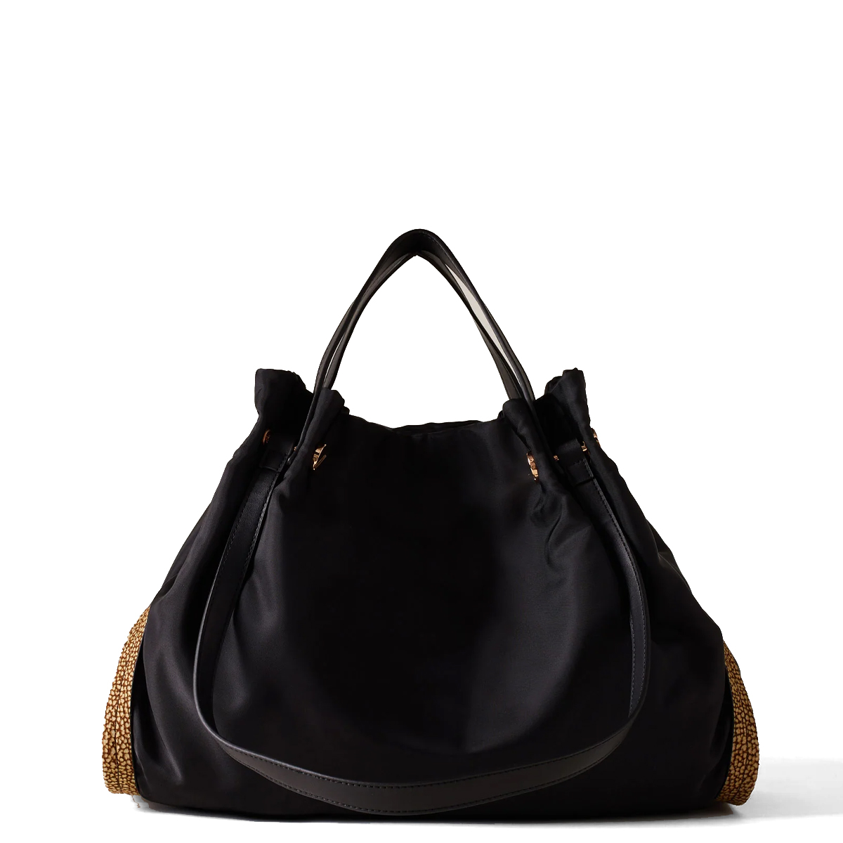 Borbonese New Orbit Large OP Naturale Nero Shopper - 3 Borbonese New Orbit Large OP Naturale Nero Shopper - 3