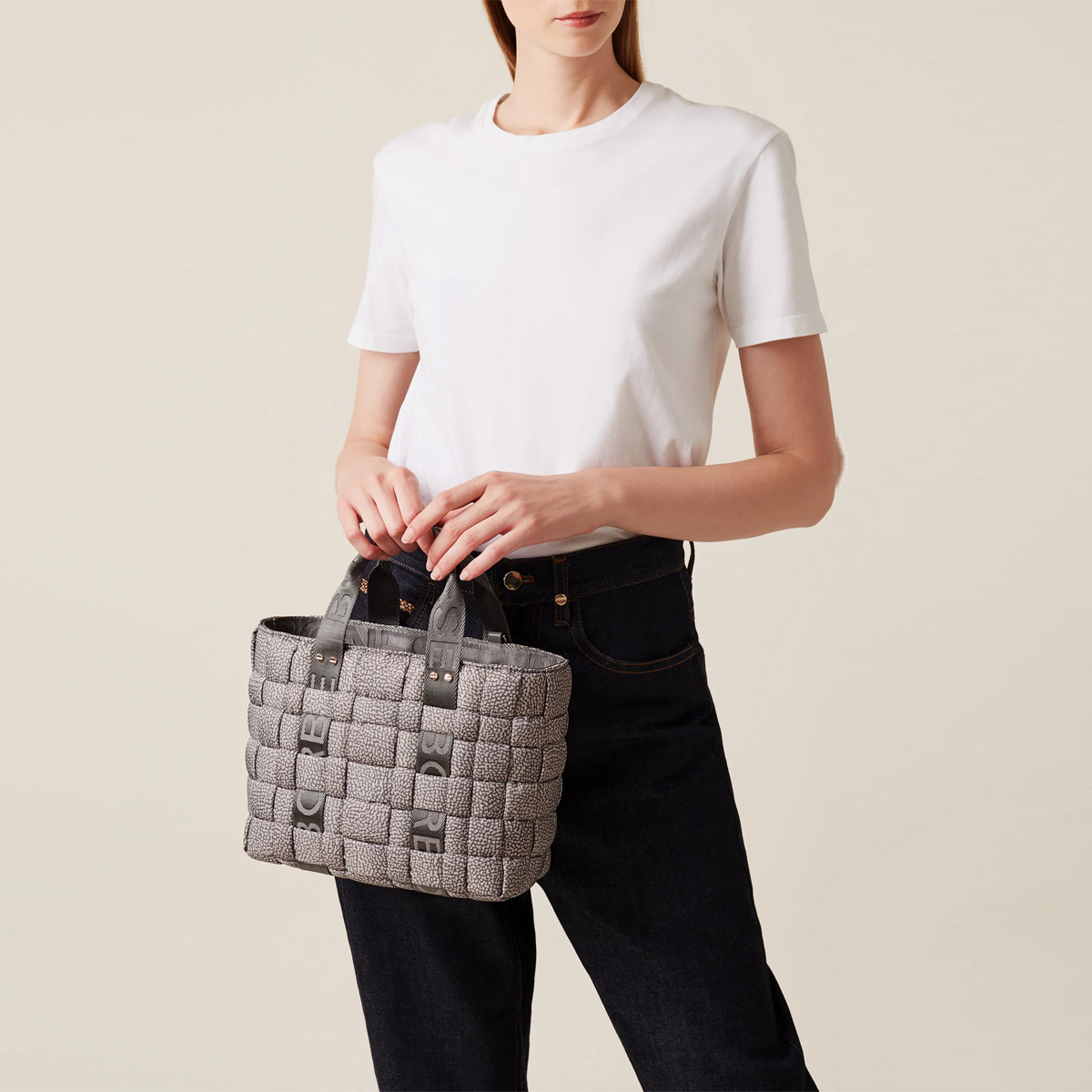 Borbonese Borsa a mano Strapcycle Clay Grey - 5