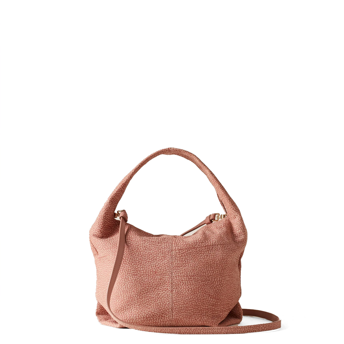 Borbonese Borsa a mano Tweet Small in camoscio Blush - 3