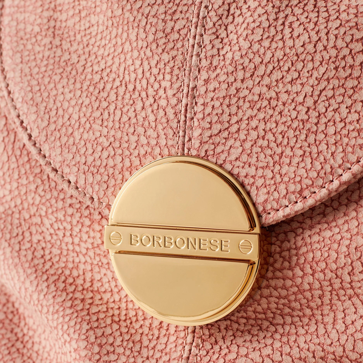 Borbonese Borsa a mano Tweet Small in camoscio Blush - 4