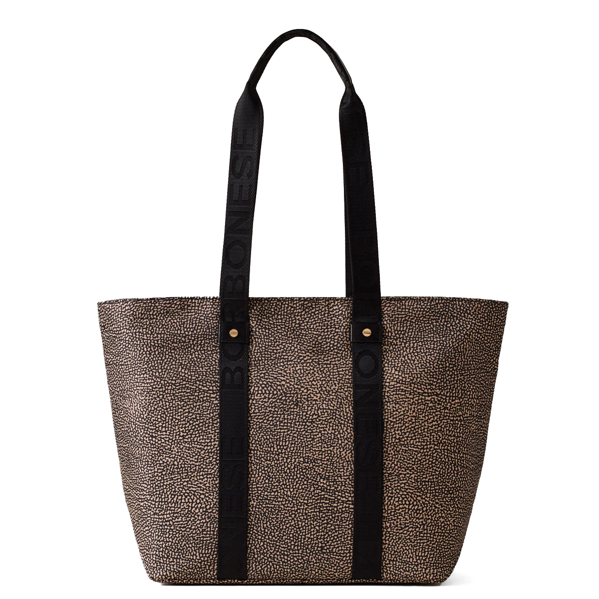 Borbonese Shopper Eco Line Medium OP Naturale Nero - 3