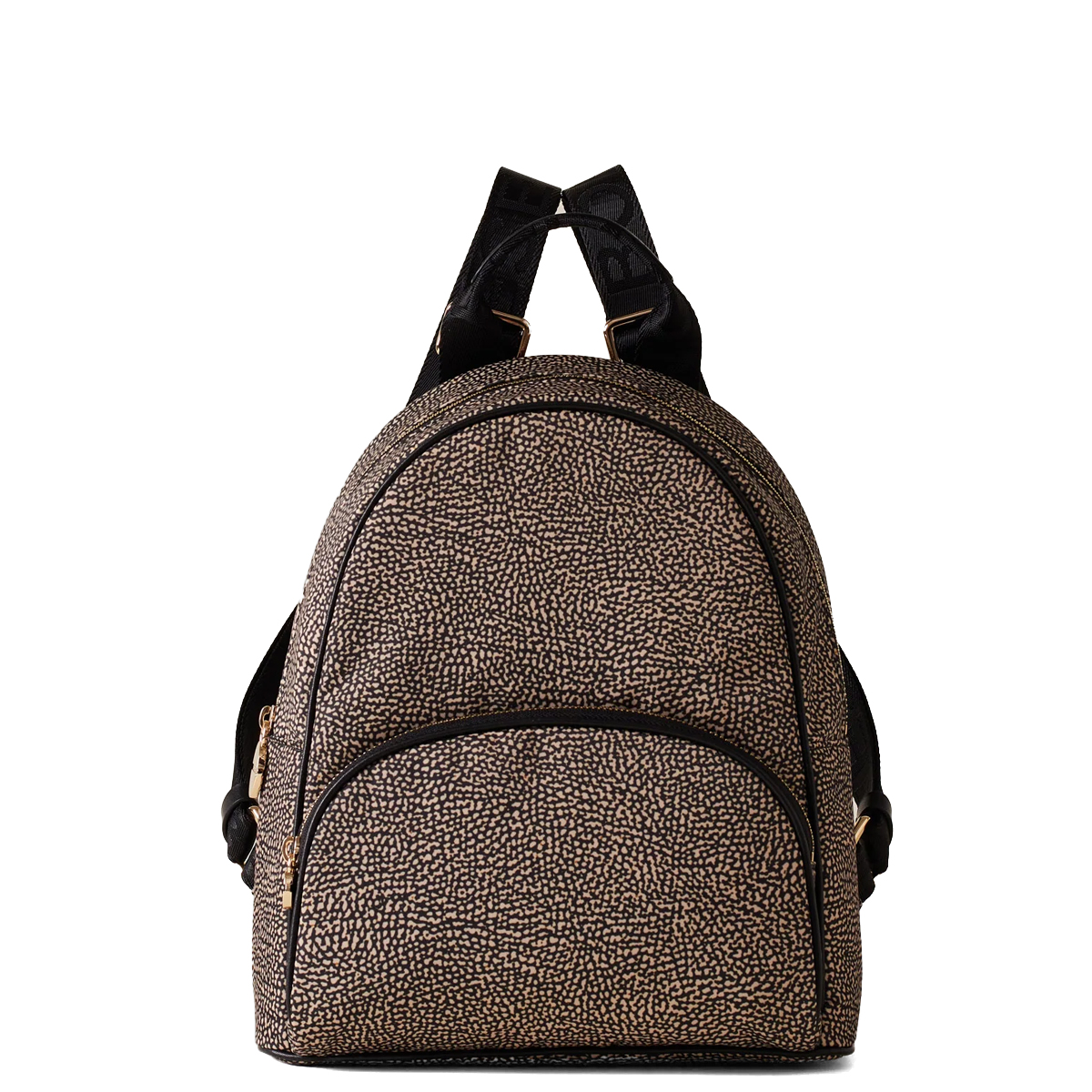 Borbonese Zaino Medium OP Naturale Nero - 1 Borbonese Zaino Medium OP Naturale Nero - 1