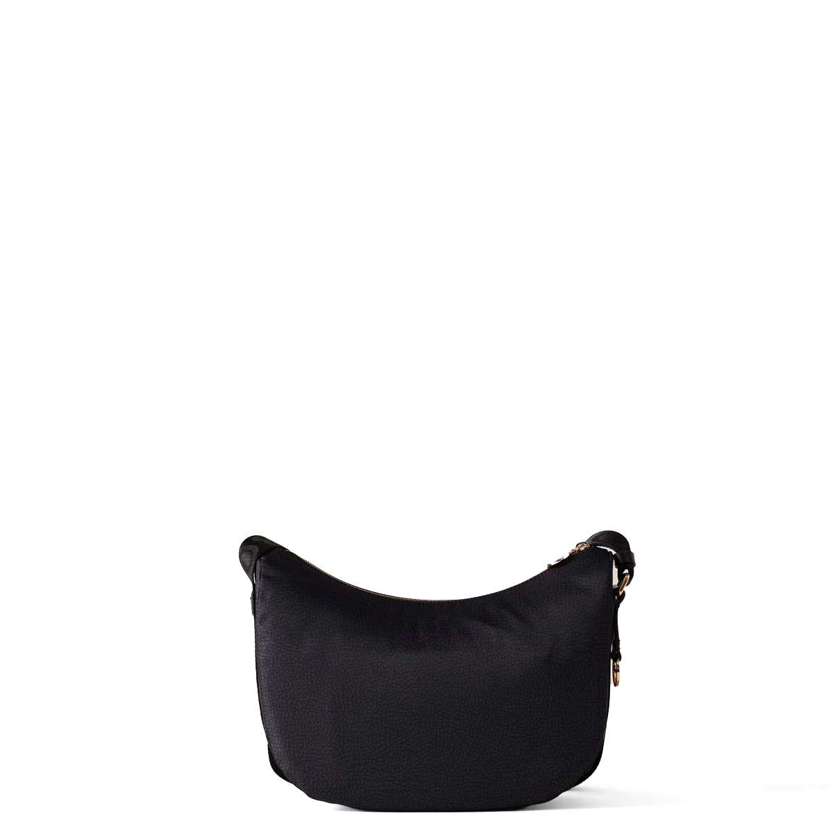Borbonese Mini Borsa Luna Bag con taschino in Nylon Riciclato Dark Black - 3 Borbonese Mini Borsa Luna Bag con taschino in Nylon Riciclato Dark Black - 3
