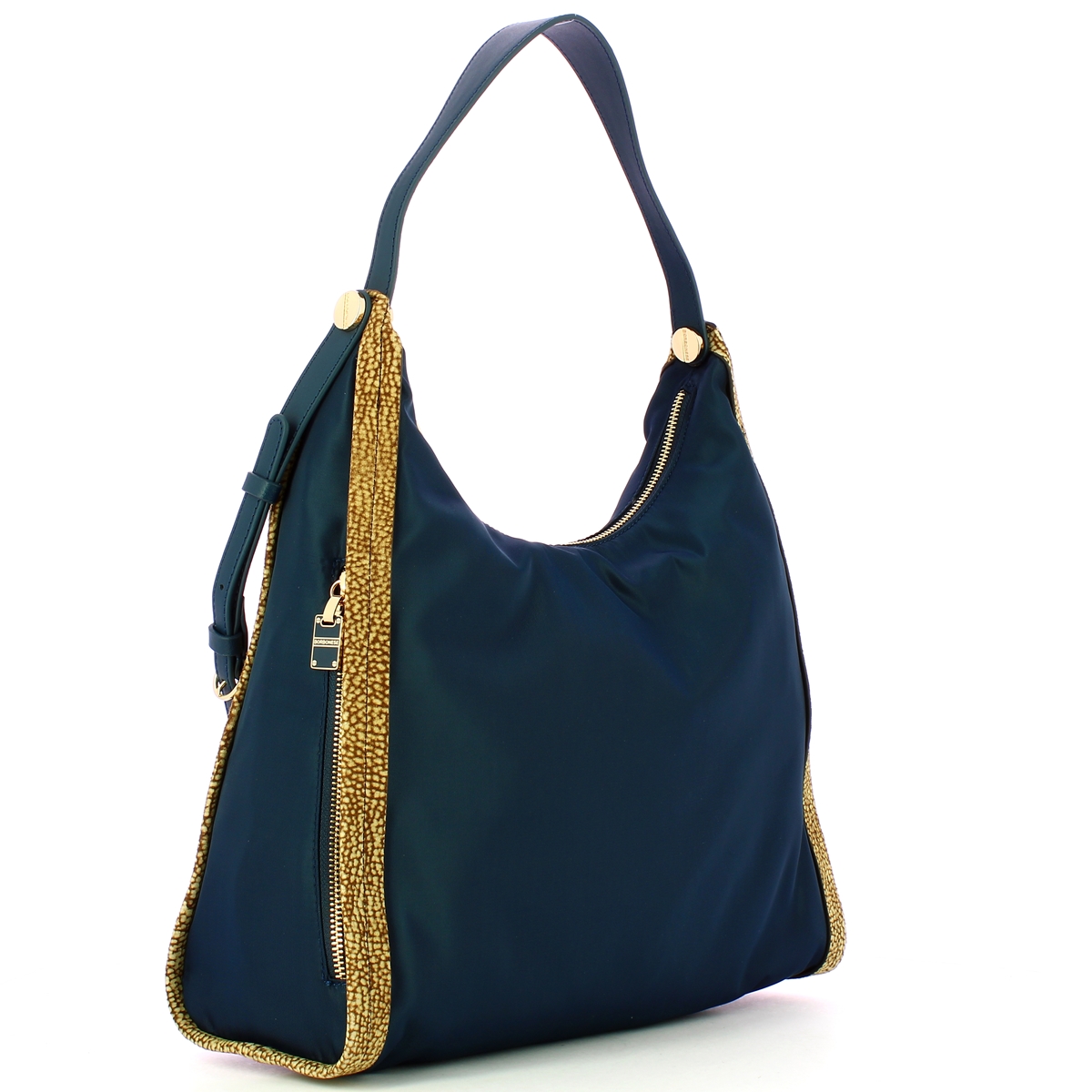 Borbonese Hobo New Orbit Medium Blu Prussia Op Naturale - 2