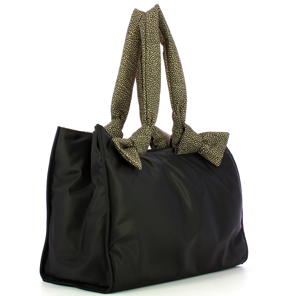 Borbonese Borsa Shopping L Nero OP Naturale - 2 Borbonese Borsa Shopping L Nero OP Naturale - 2