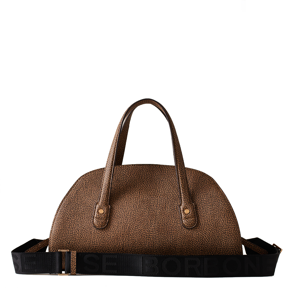 Borbonese Borsa a mano Bauletto Medium OP Naturale Nero - 3 Borbonese Borsa a mano Bauletto Medium OP Naturale Nero - 3