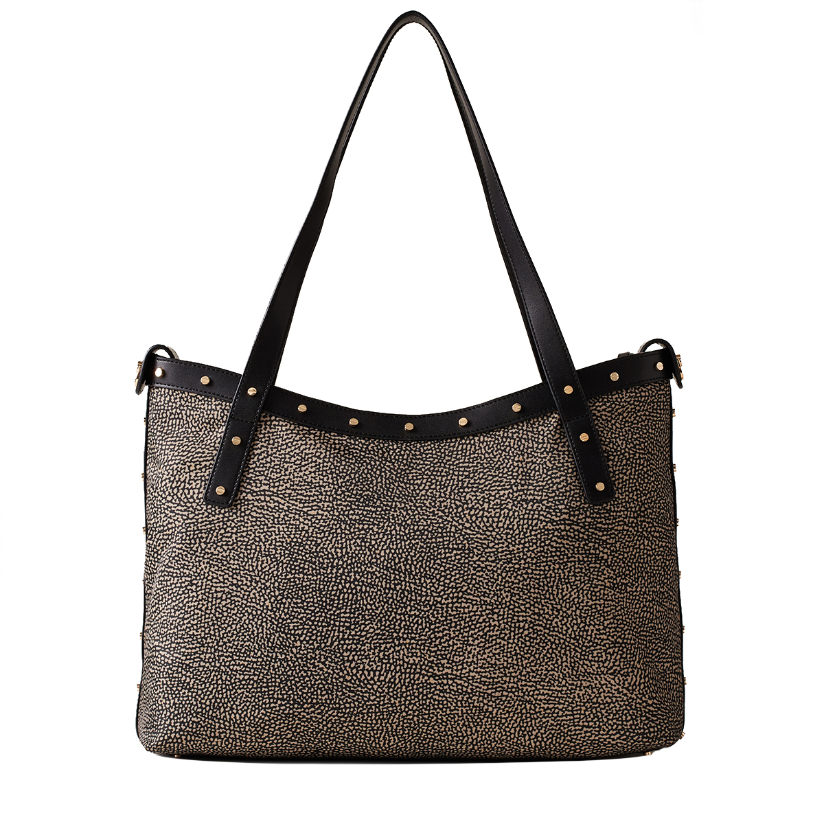 Borbonese Shopper Large OP Naturale Nero - 3