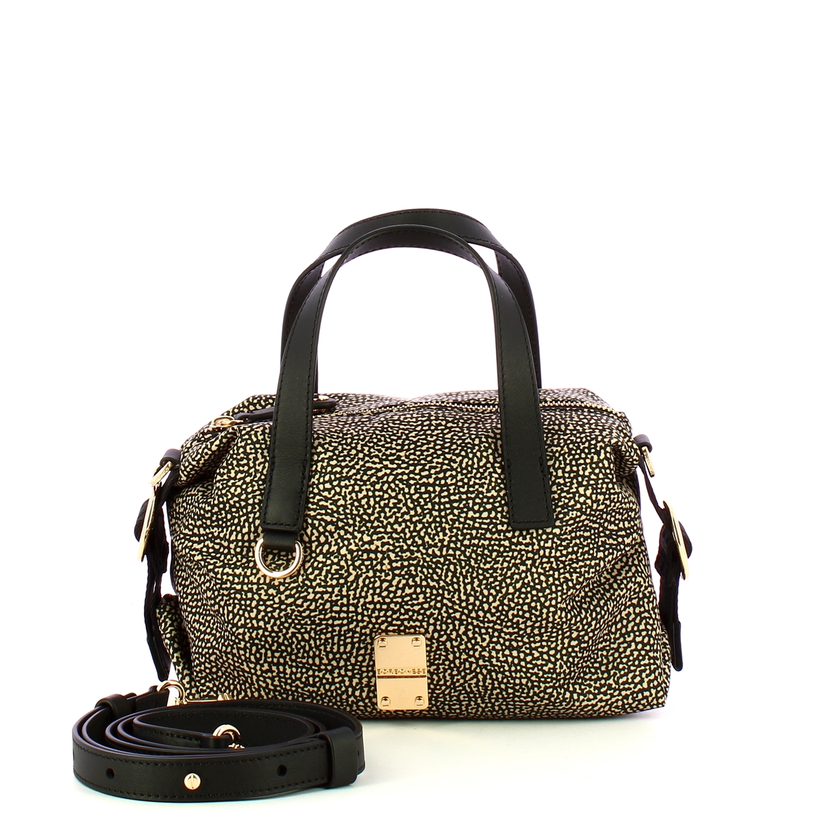 Borbonese Bauletto Mini OP Naturale Nero - 4