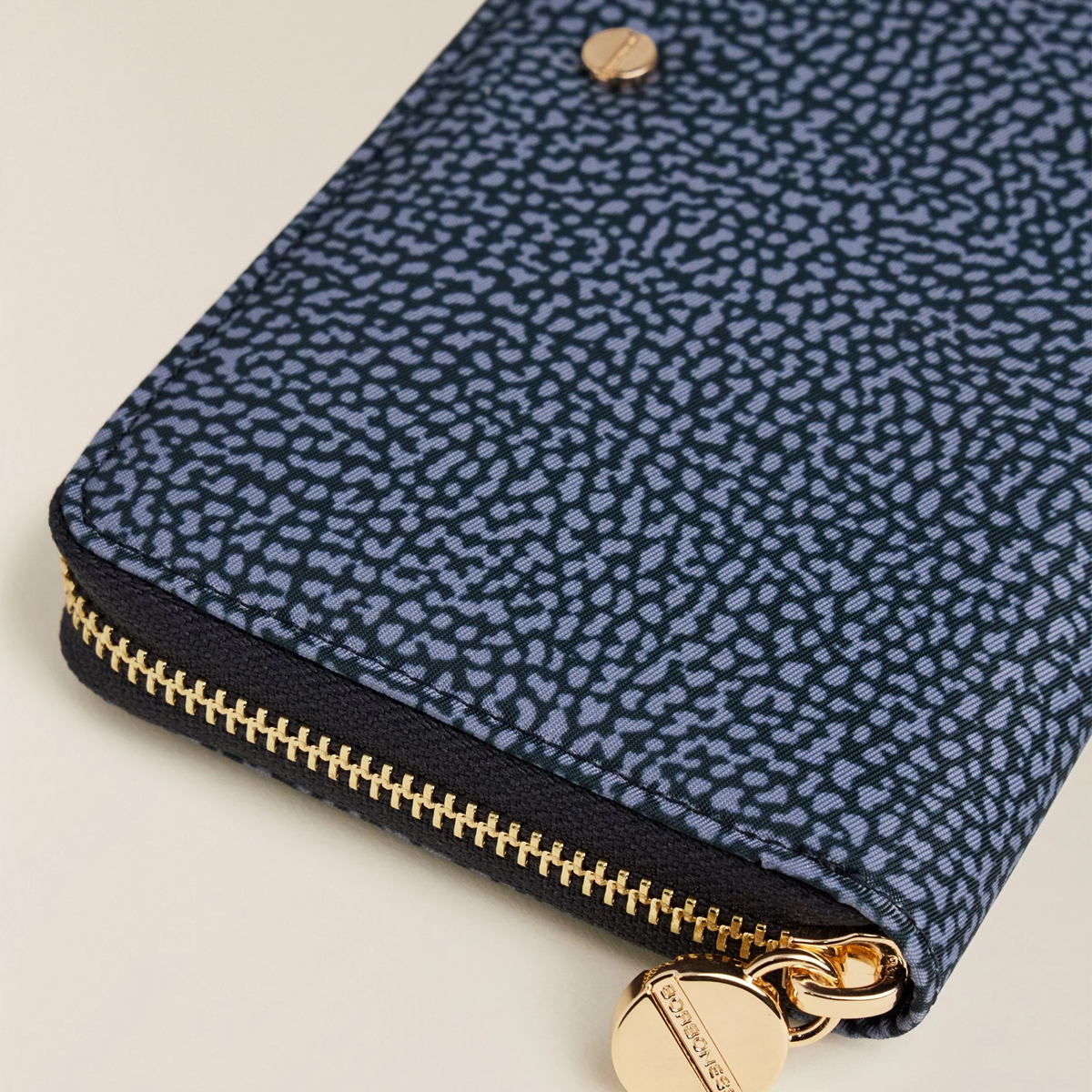 Borbonese Denim Zip Around Large Wallet with RFID made of Recycled Nylon - 4