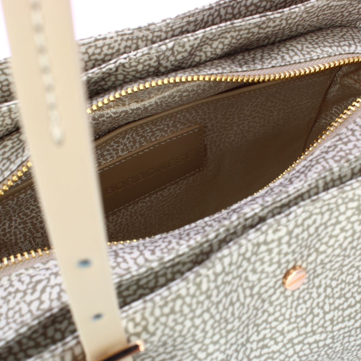 Borbonese Borsa a spalla Medium Sabbia - 5