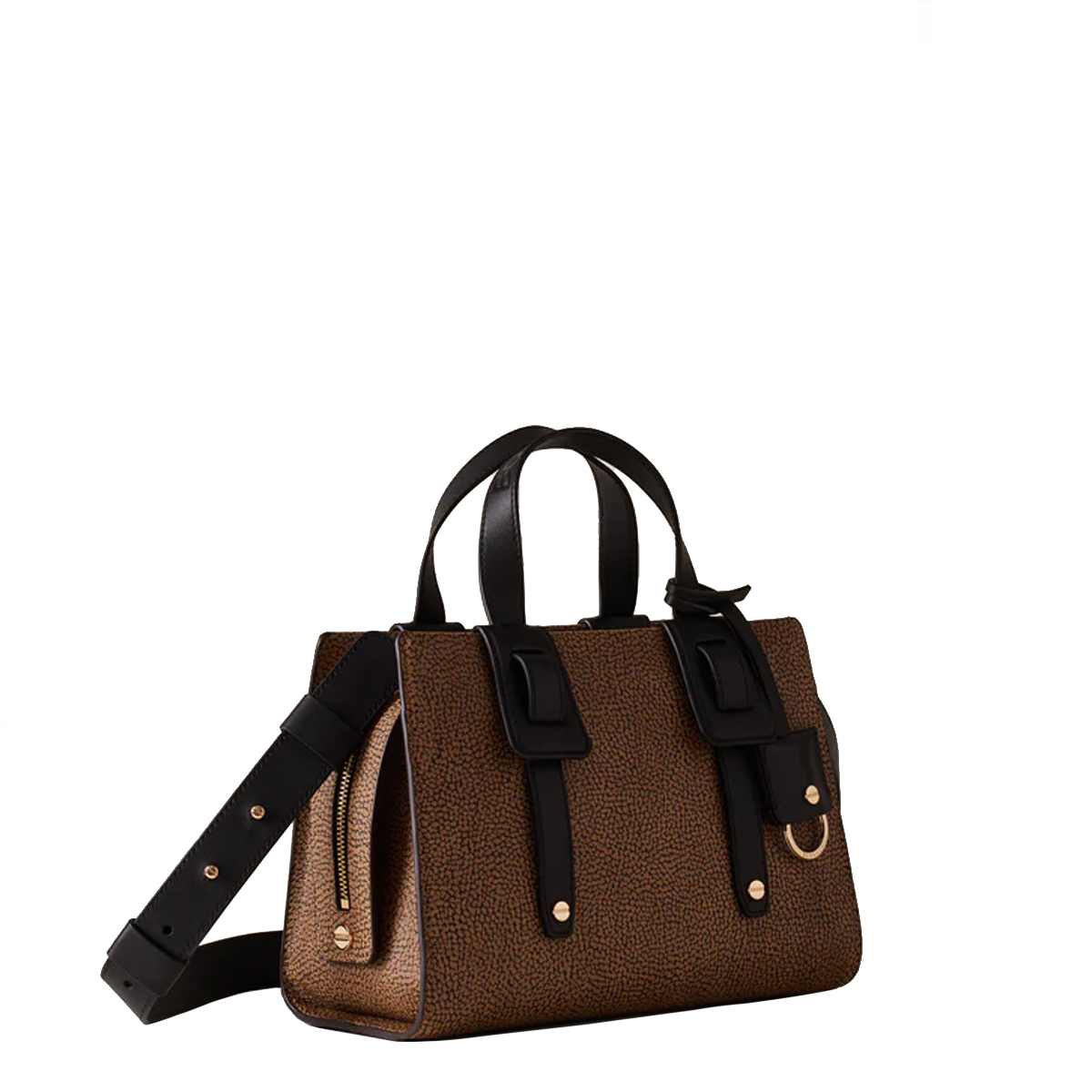 Borbonese Bauletto Déjeuner Bauletto Small OP Naturale Nero - 3