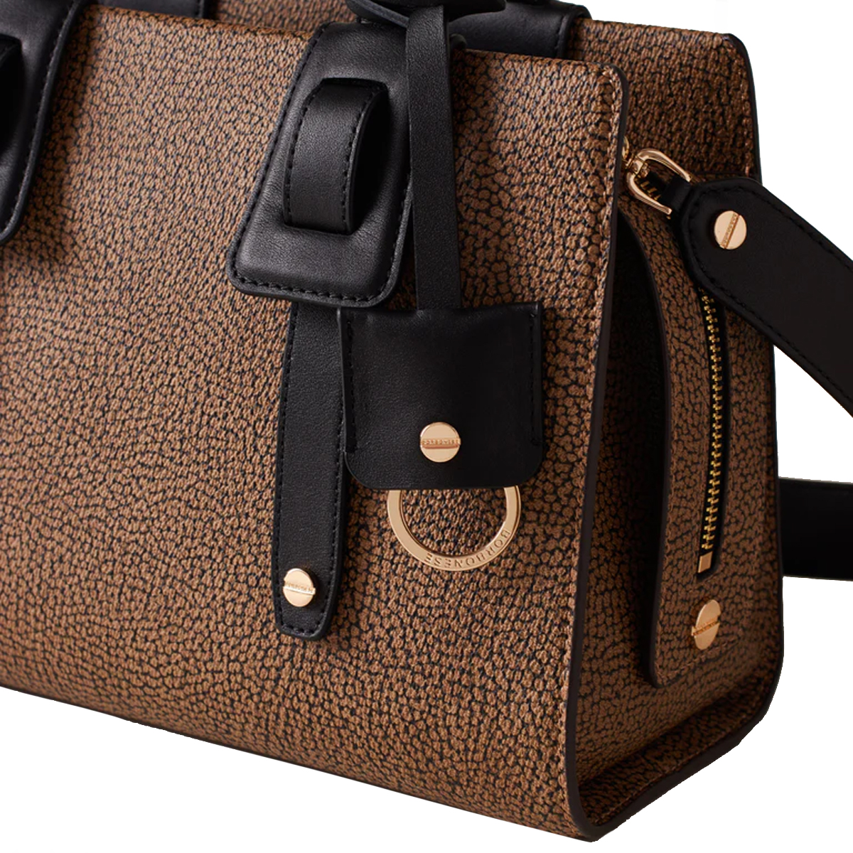 Borbonese Bauletto Déjeuner Bauletto Small OP Naturale Nero - 5