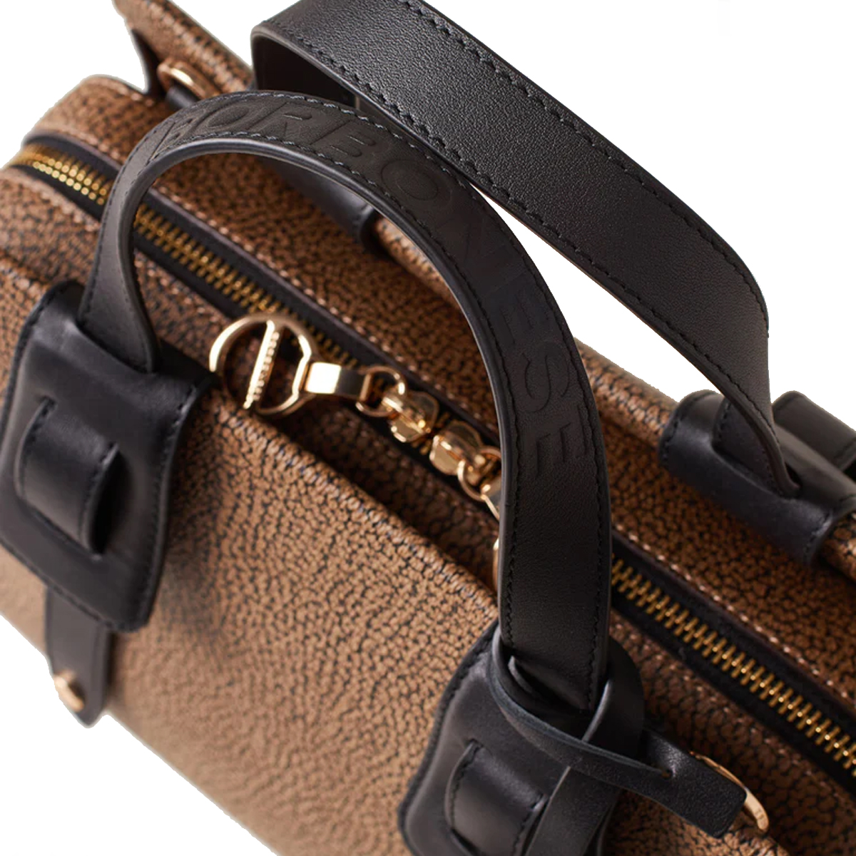 Borbonese Bauletto Déjeuner Bauletto Small OP Naturale Nero - 6