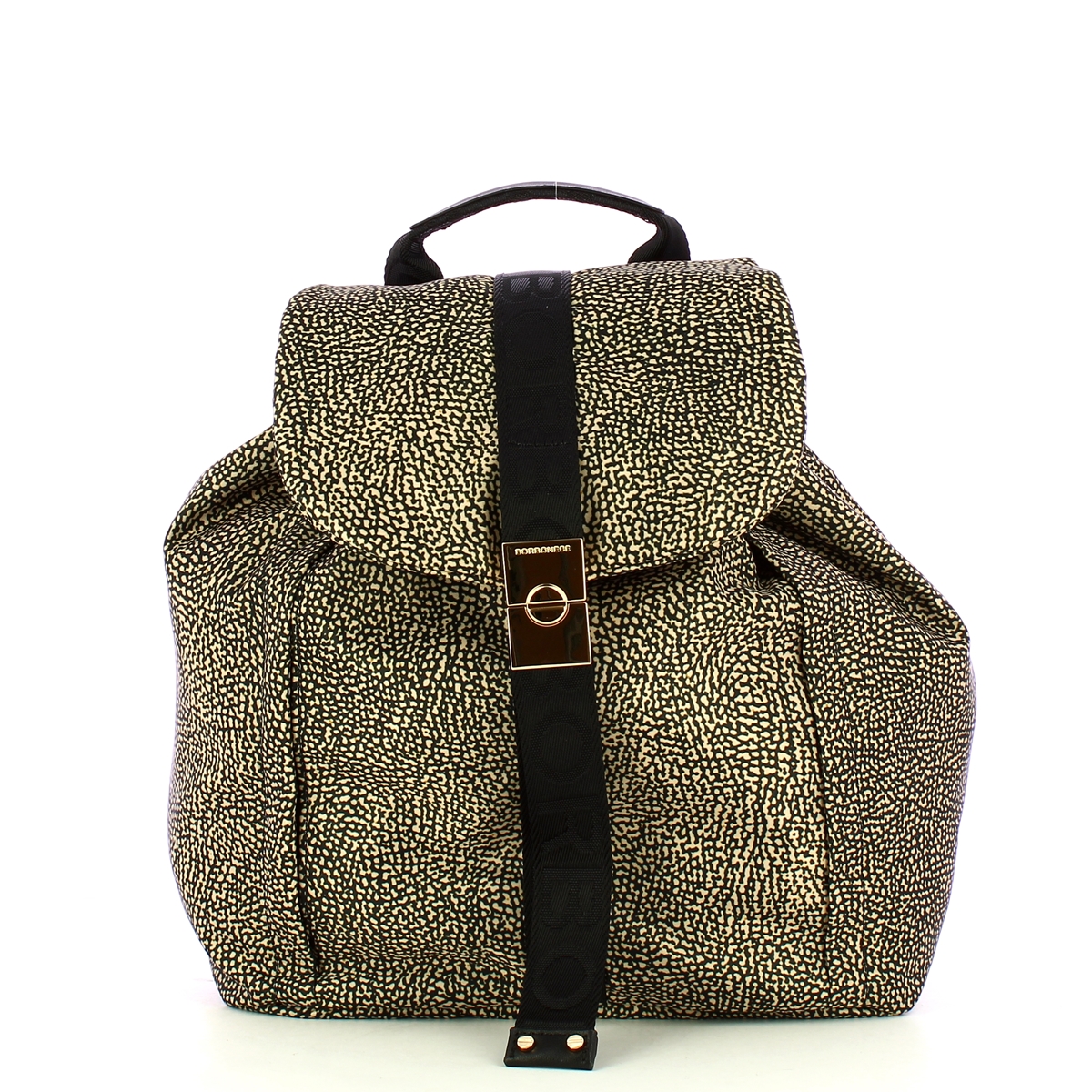 Borbonese Zaino Medium OP Naturale Nero - 1