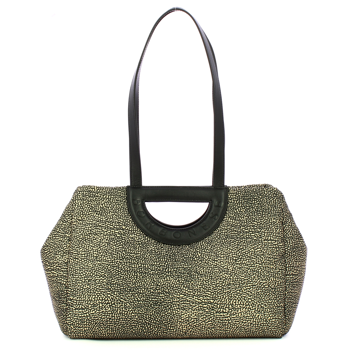 Borbonese Bouche Shopper Medium OP Naturale Nero - 3