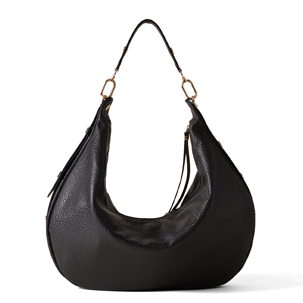 Borbonese Hobo Bag Oyster Large in pelle Nero - 3 Borbonese Hobo Bag Oyster Large in pelle Nero - 3