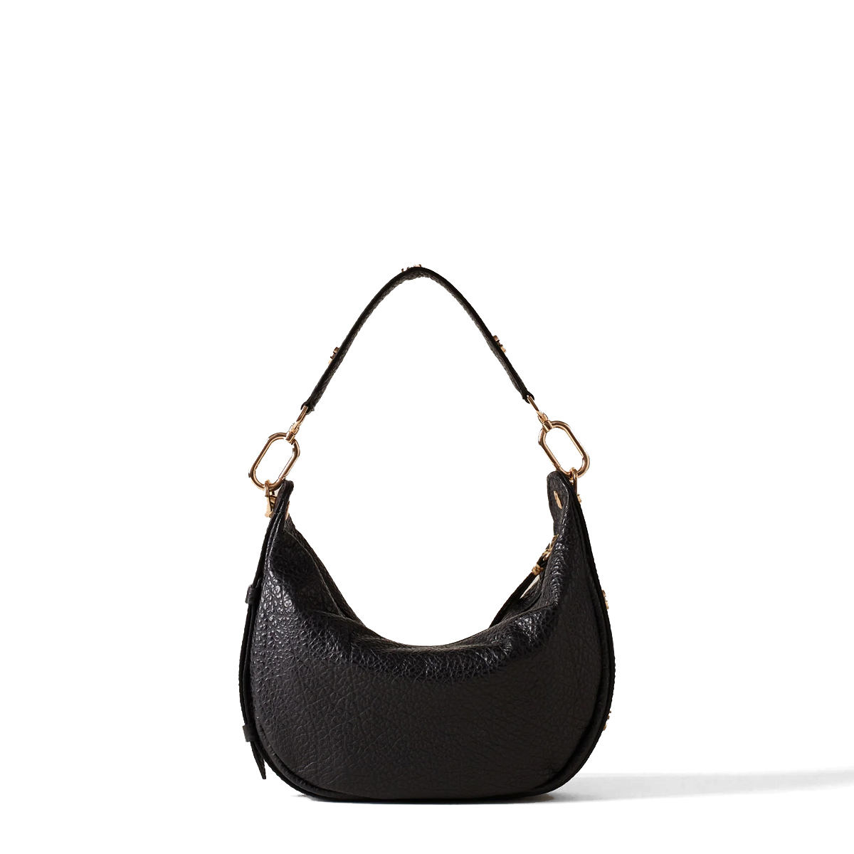 Borbonese Hobo Bag Oyster Petite in pelle Nero - 3