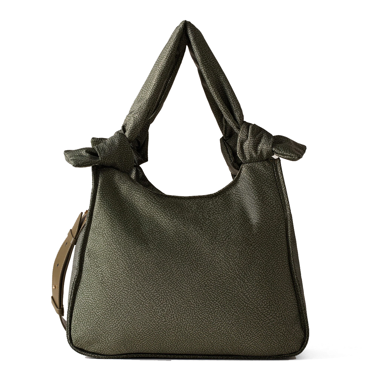 Borbonese Hobo Bag Lover Medium Verde Militare - 1