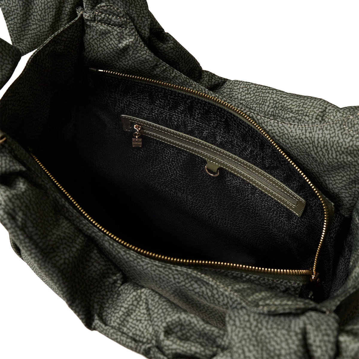 Borbonese Hobo Bag Lover Medium Verde Militare - 4