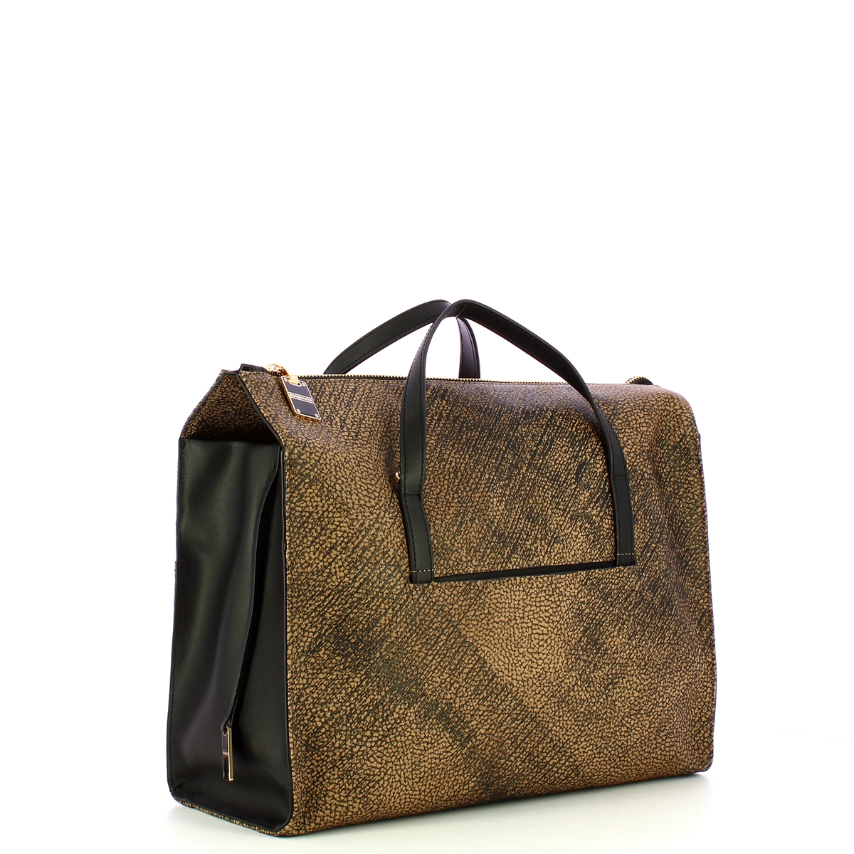 Borbonese Bauletto M OP Naturale Nero - 2