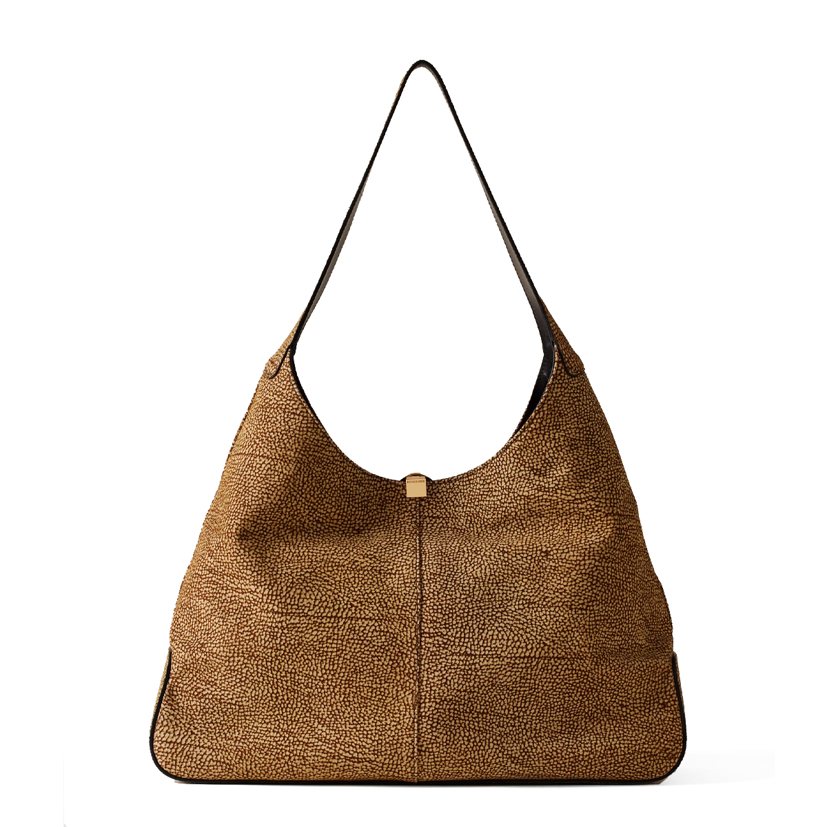 Borbonese Hobo Bag Large in camoscio OP Naturale - 3