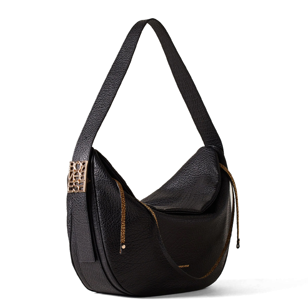 Borbonese Hobo Bag Nueve Medium in pelle Nero - 2 Borbonese Hobo Bag Nueve Medium in pelle Nero - 2