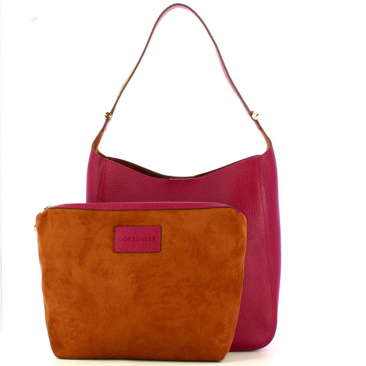 Borbonese Hobo Bolt Medium Amarone OP Naturale - 5 Borbonese Hobo Bolt Medium Amarone OP Naturale - 5