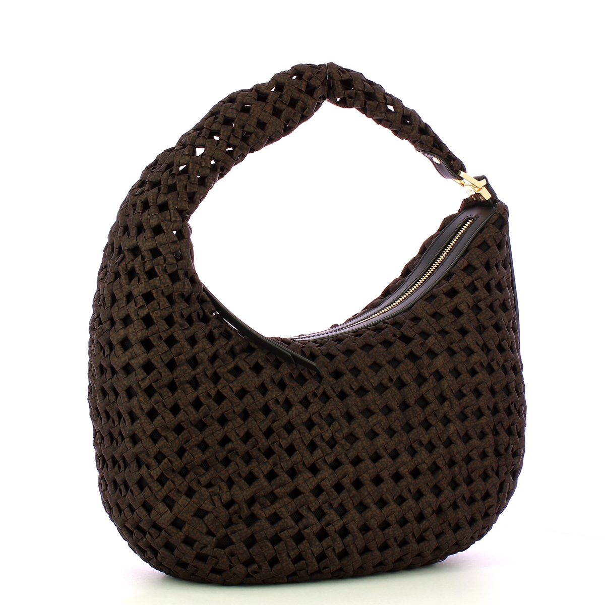 Borbonese Hobo Bag La Nido Medium Testa Moro Nero - 2 Borbonese Hobo Bag La Nido Medium Testa Moro Nero - 2