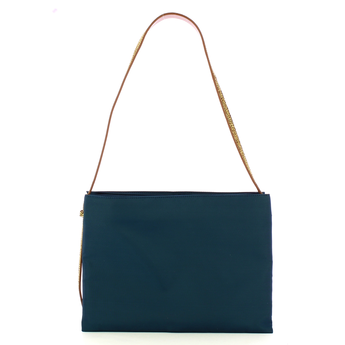 Borbonese Borsa a spalla Hobo S Blu Prussia OP Naturale - 3