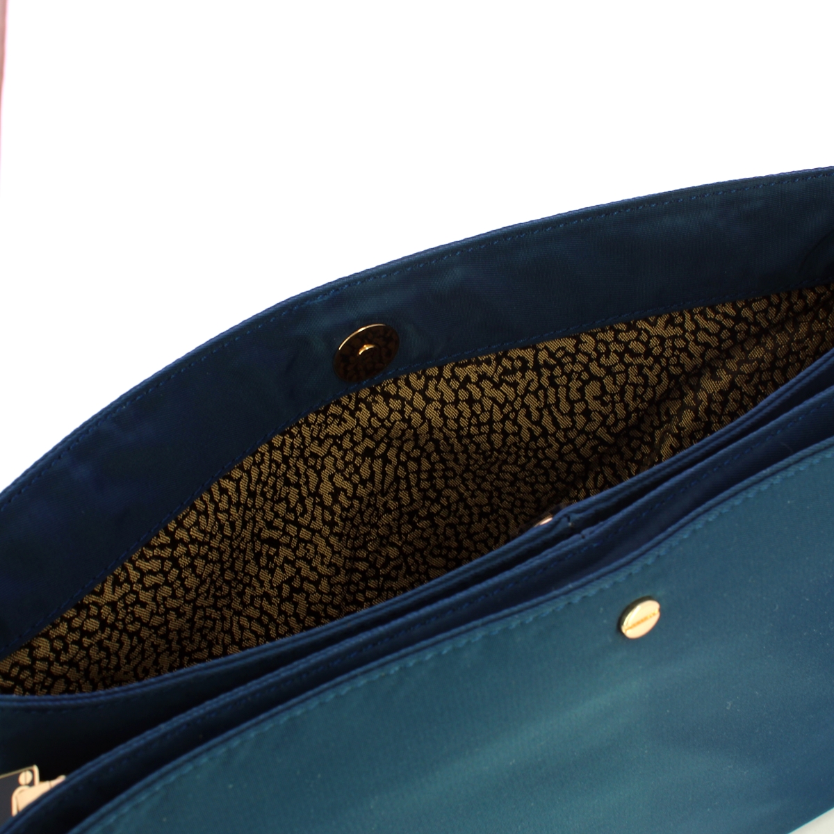 Borbonese Borsa a spalla Hobo S Blu Prussia OP Naturale - 4