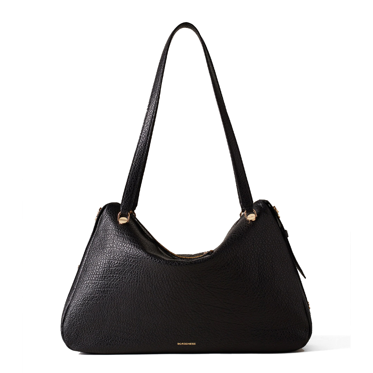 Borbonese Borsa a spalla Oyster Large in pelle Nero - 1