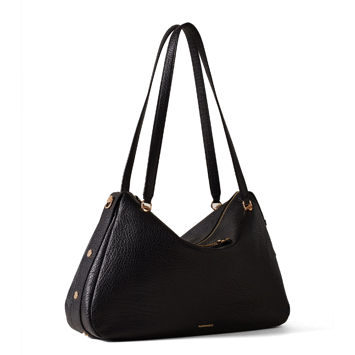 Borbonese Borsa a spalla Oyster Large in pelle Nero - 2