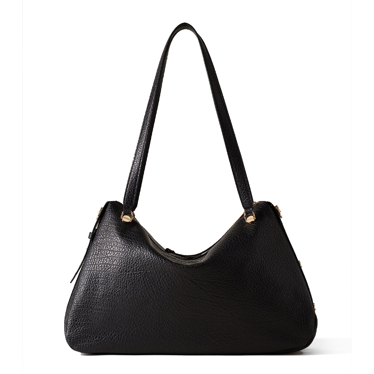 Borbonese Borsa a spalla Oyster Large in pelle Nero - 3