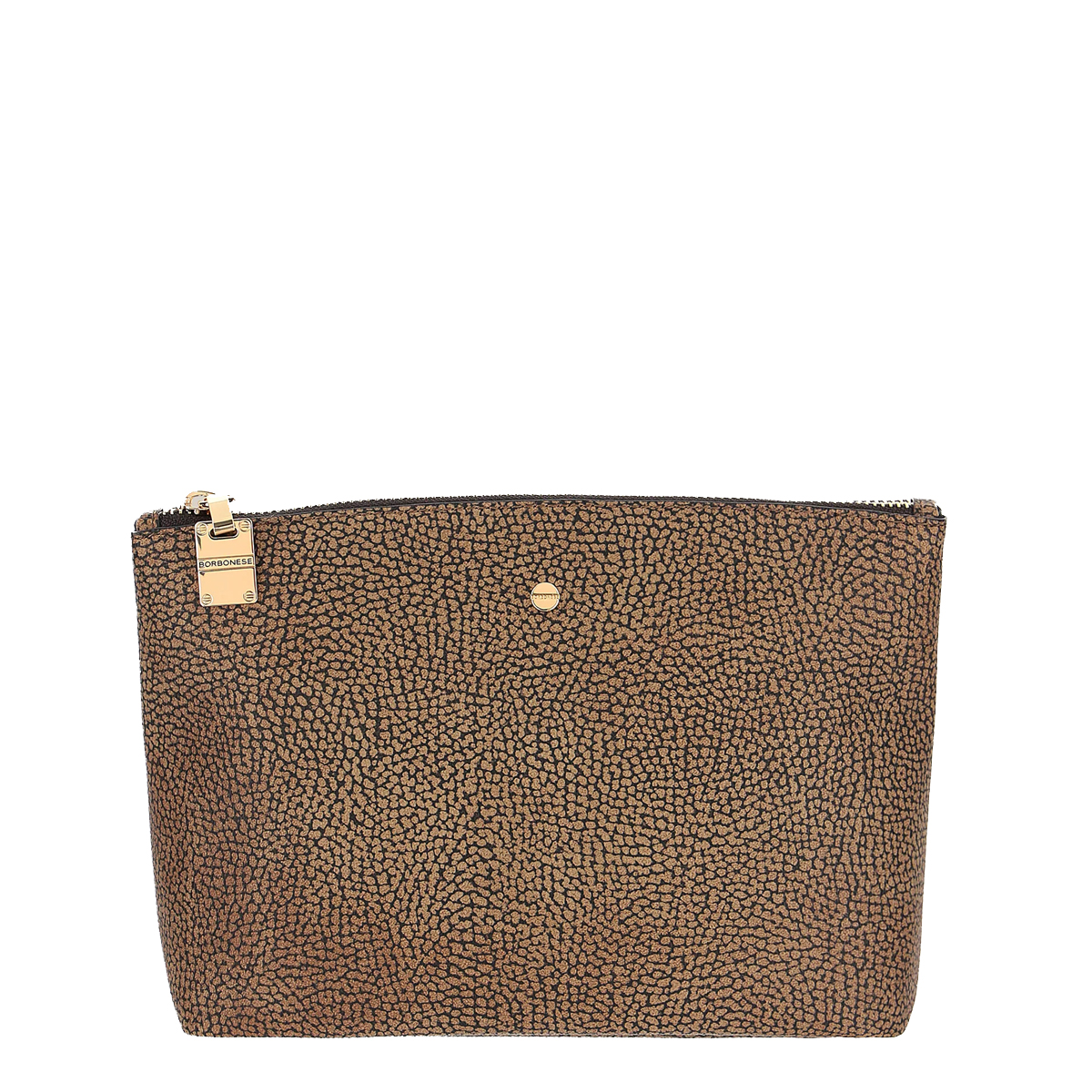 Borbonese Beauty Case Large in tela rivestita OP Naturale - 1