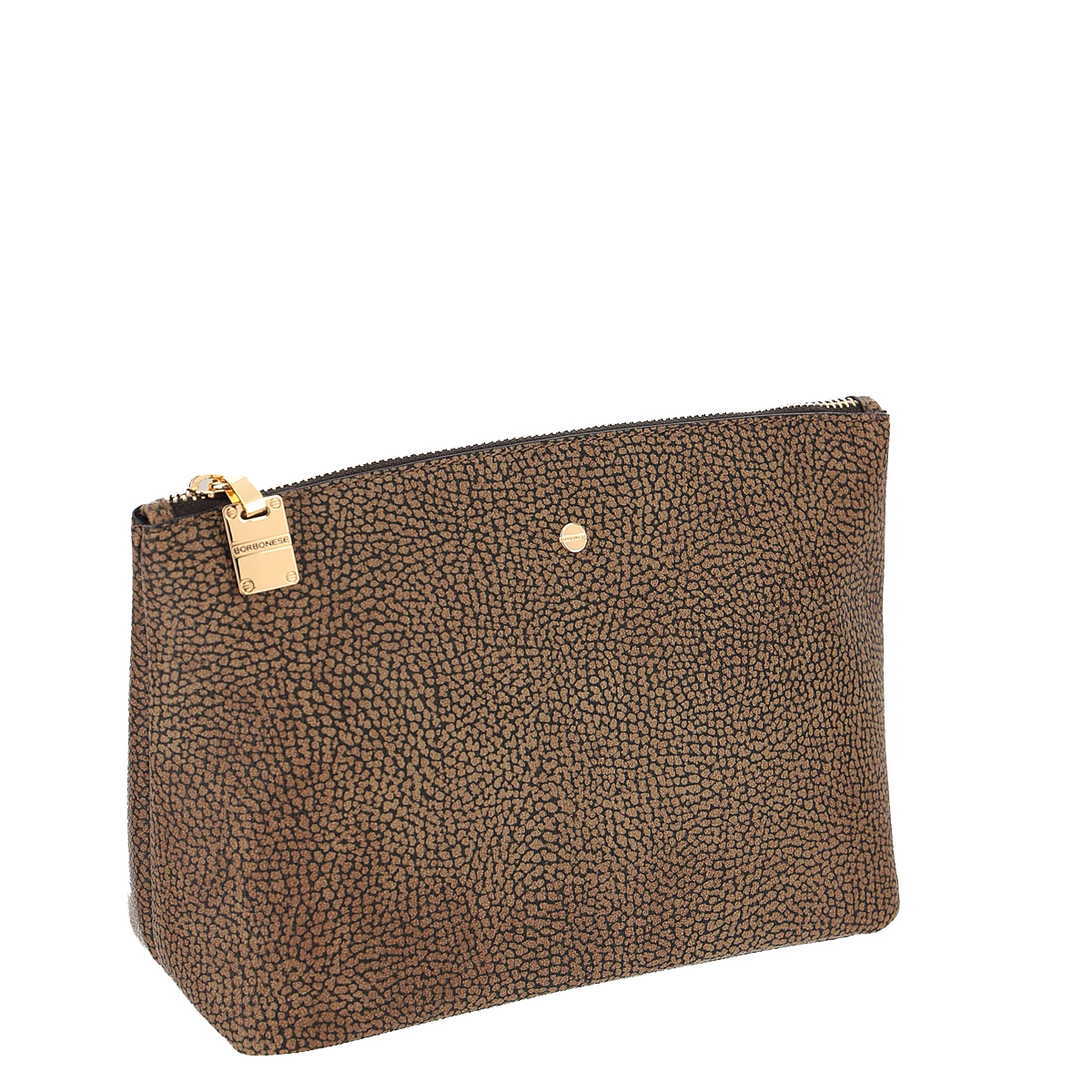 Borbonese Beauty Case Large in tela rivestita OP Naturale - 2