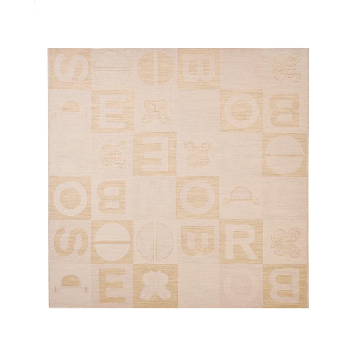 Borbonese Maxi Sciarpa Color Block 140x150 Porridge - 1