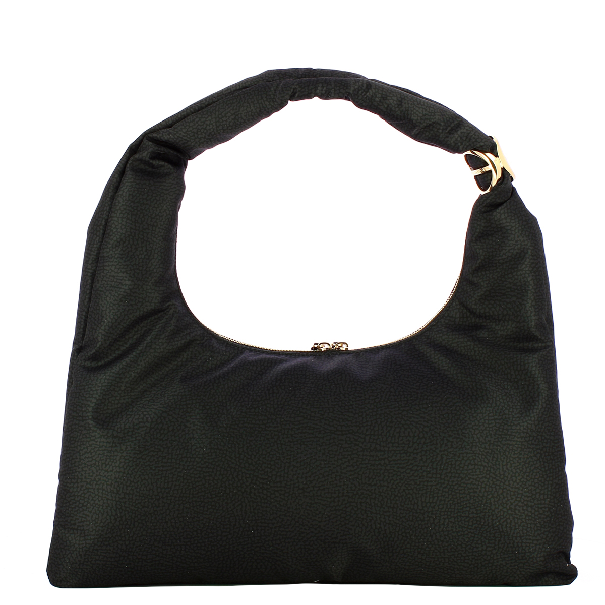 Borbonese Hobo Bag Twinnie Large Dark Black - 3 Borbonese Hobo Bag Twinnie Large Dark Black - 3