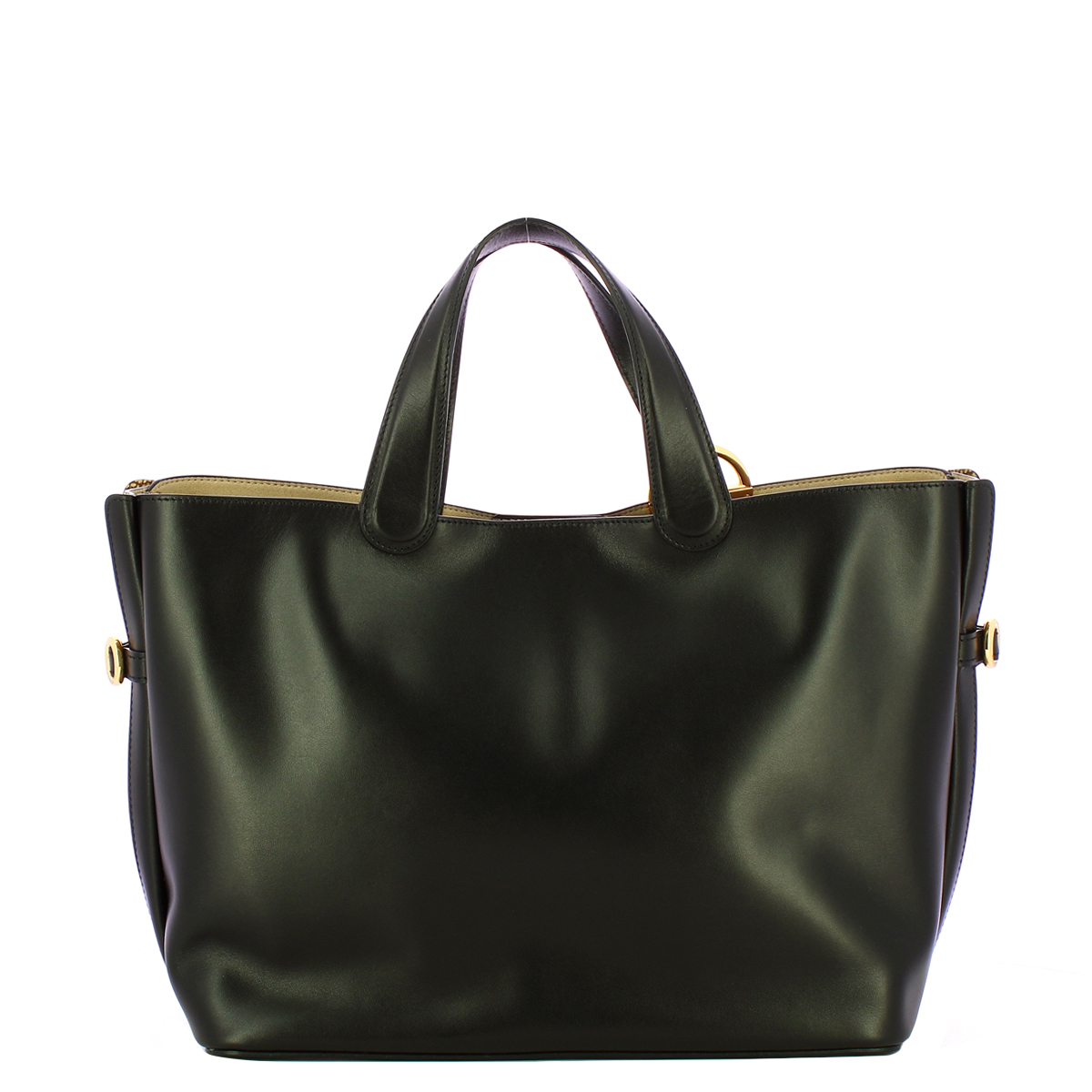 Borbonese Borsa a mano Bridle Medium Nero OP Naturale - 3
