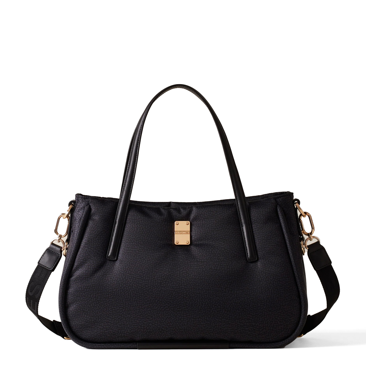 Borbonese Borsa a mano Cahier Medium Dark Black - 1