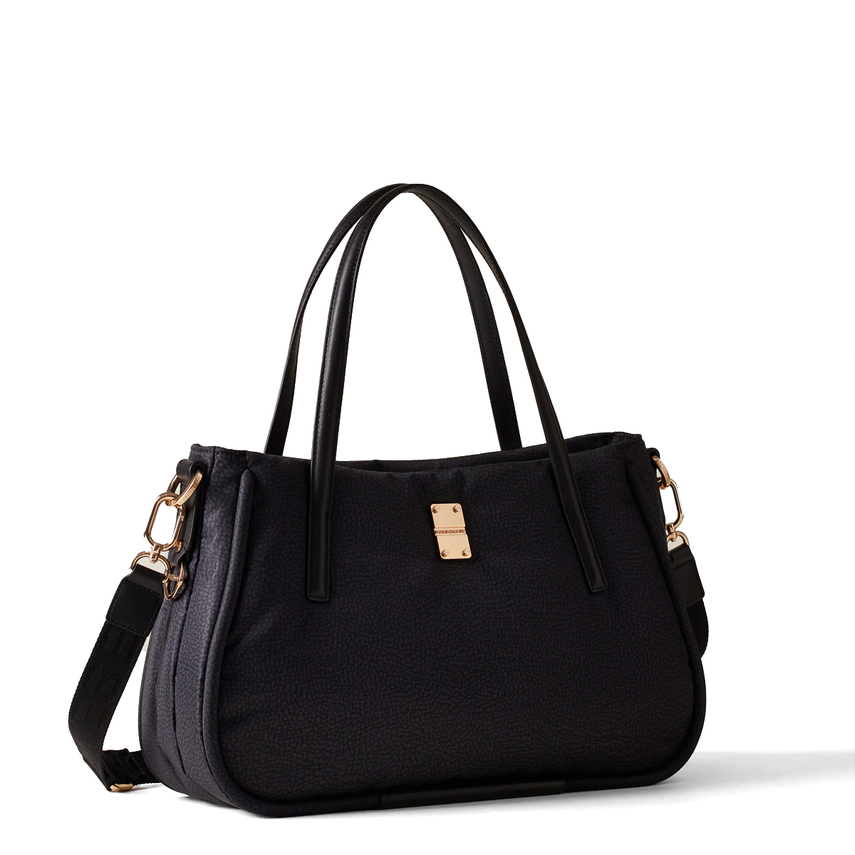 Borbonese Borsa a mano Cahier Medium Dark Black - 2