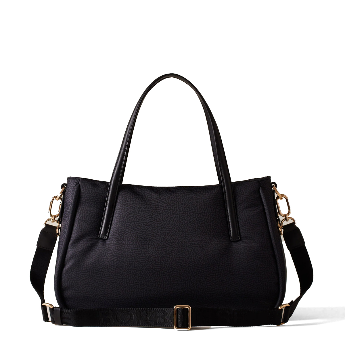 Borbonese Borsa a mano Cahier Medium Dark Black - 3