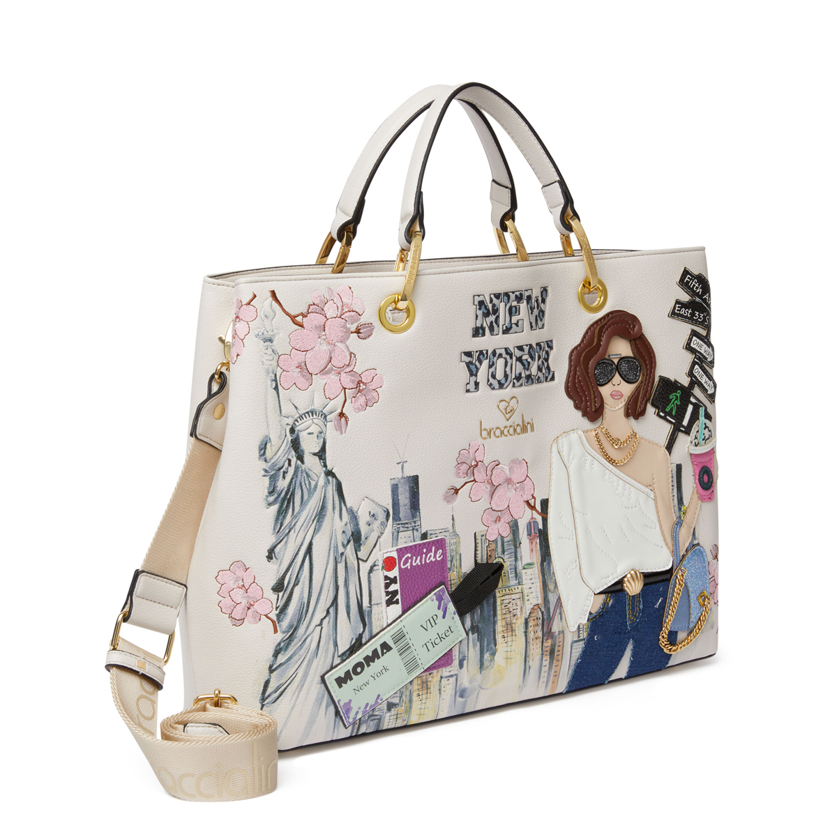 Braccialini Borsa a mano Cartoline New York - 2
