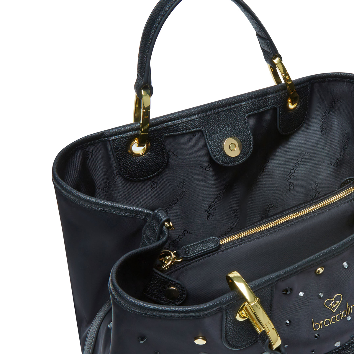 Braccialini Borsa a mano Beth Strass Bianco - 5